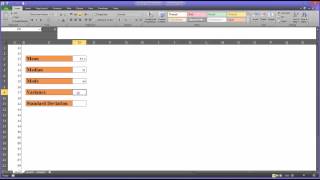 Calculating Measures of Central Tendency using Excel [upl. by Amersham]