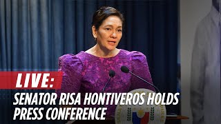 LIVE Sen Risa Hontiveros holds press conference  October 18 [upl. by Marleen]