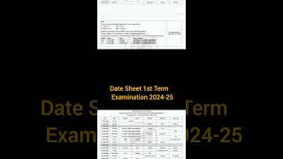 Date Sheet 1st Term Examination for 202425 datesheet2024 1stterm garrisonwithHaiqa [upl. by Yllatan952]