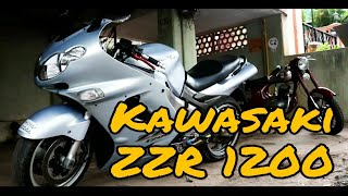 Kawasaki ZZR 1200cc with Austin Racing exhaust  night ride  exhaust note [upl. by Tildie]