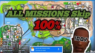 How to Gta San Andreas All mission skip in pc Unlocked houseUnlocked All MapUnlimited Money [upl. by Portwine]