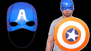 How to make Captain America MASK Helmet [upl. by Yrad]