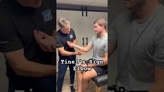 Cubital Tunnel Syndrome Test called the Tinel’s Sign at the elbow physicaltherapy [upl. by Arreyt]