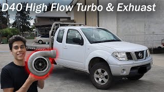 D40 Navara High Flow Turbo amp 3 Inch Exhaust Dyno Tune [upl. by Lucretia]