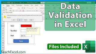 Data Validation in Excel  A Guide [upl. by Ellertal]