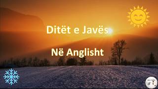 Ditet e Javes ne Anglisht Days of the week in English  English Teaching [upl. by Baron]