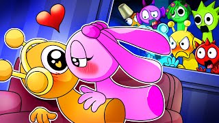 Incredibox Sprunki  Oren x Pinki Fall in Love But BLACK  Incredibox Sprunki Animation [upl. by Bayard]