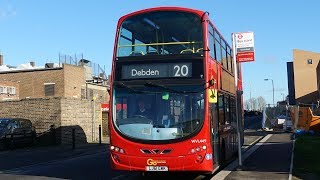 London Bus  Route 20  Debden to Walthamstow Central  Subtitles [upl. by Yelkao]