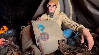 Traditional Bushcraft Kit Load out early winter overnighters waxed canvas and oilskin [upl. by Naujit]