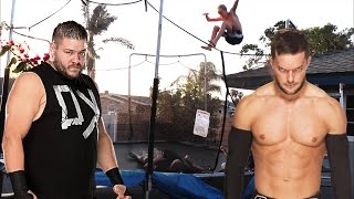 WWE  Kevin Owens vs Finn Balor Trampoline [upl. by Orola]