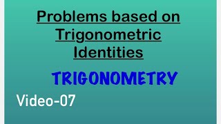 trigonometry trigonometry basic important results which we can use in solving problems video07 [upl. by Olympia576]