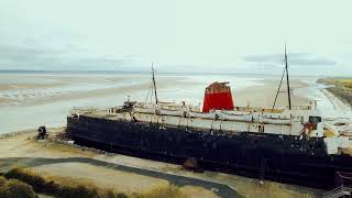 Talacre Beach amp Shipwreck Shot On The Dji Air 2s [upl. by Merrick]