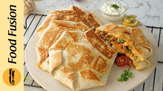 Chicken Fajita Crunch Wraps Recipe by Food Fusion [upl. by Sellers746]