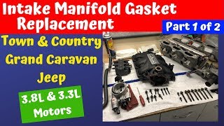 Intake Manifold Gasket Replacement Grand Caravan Town amp Country Part 1 of 2 [upl. by Ayahc898]