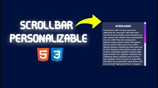 Cómo crear un Scrollbar con HTML y CSS Personalizable [upl. by Akemrej]