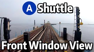 ⁴ᴷ⁶⁰ NYC Subway Front Window View  A Shuttle from Howard Beach to Far Rockaway [upl. by Campball10]