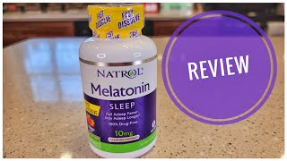 Review Natrol 10mg Melatonin Fast Dissolve Tablets Sleep Aid [upl. by Ailemak380]