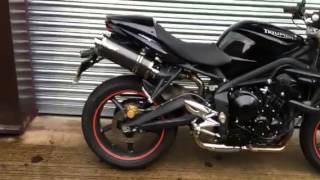 Triumph Street Triple 675 Pipe Werx Exhausts [upl. by Leasia]