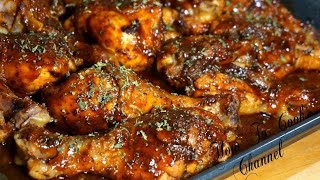 How To Make HONEY GARLIC CHICKEN DRUM STICKS [upl. by Ahsitra]