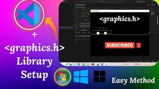 How to Setup amp Install graphicsh Library in Windows VS Code  Run CG Programs Easy ✅🚀 [upl. by Lleze]