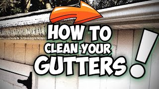 How To Clean Gutters Fast   DIY  Clean Your Gutters  How To Whiten Your Gutters From The Ground [upl. by Eudoca]