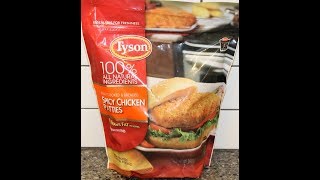 Tyson Spicy Chicken Patties Review [upl. by Lianne299]