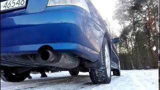 Lexus IS200 stock exhaust winter soundcheck [upl. by Yclehc]