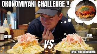 Hiroshima Okonomiyaki Challenge Can Kevin Master It [upl. by Aliahkim]