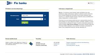 Fio Internetbanking  Hlásiče [upl. by Airtemak]