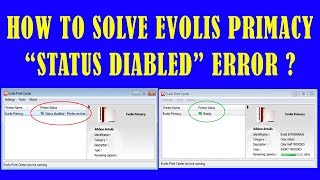 EVOLIS PRIMACY Error  Status Disabled Printer Online  Solution [upl. by Glovsky]