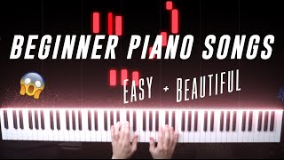 5 EASY and BEAUTIFUL Beginner Piano Songs Tutorial [upl. by Ethelin781]