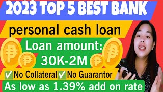 2023 top 5 Best Bank That Offer personal cash loan  Philippines [upl. by Neron916]