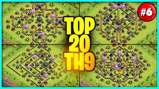 New BEST TH9 base link WARTROPHY Base 2022 Top20 in Clash of Clans  Town Hall 9 War Base Link [upl. by Ellehcrad]