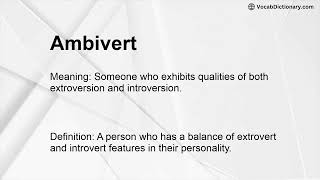 Ambivert Meaning [upl. by Sperry]