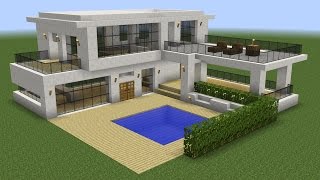 Minecraft  How to build a modern house 5 [upl. by Sunil]