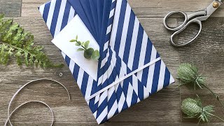 Twisted Bow Gift Wrapping Reversible Paper  Gift Wrapping Ideas [upl. by Ycnan457]