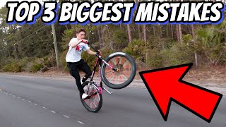 TOP 3 BIGGEST MISTAKES BEGINNERS MAKE WHEN LEARNING HOW TO WHEELIE [upl. by Alahc674]