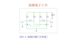 【基礎電子工学ENG】0531：発振回路［方形波発振回路／マルチバイブレーター回路］ [upl. by Enomys]