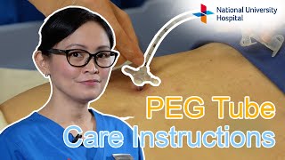 PEG Tube Care Instructions [upl. by Ahsemat]