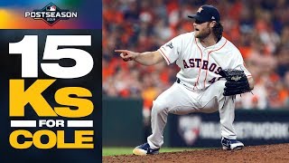 Gerrit Cole GOES OFF vs Rays for 15 strikeouts to lead Astros to ALDS Game 2 win  ALDS Highlights [upl. by Anilys]