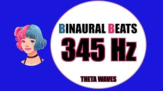 PURE 345HZ BINAURAL BEATS 🔊 theta WAVES  1 HOUR VERSION [upl. by Gilliam163]