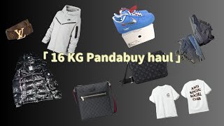 Banned item 16 KG Pandabuy Haul To Canada Romania  LV belt Moncler Maya Nike Tech OW blue AF1 [upl. by Azenav]