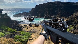 Playing Airsoft In Hawaii  24 Hour Mountain Top Military Simulation Game [upl. by Annatnas]