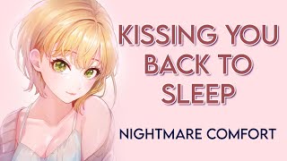 ASMR RP  Kissing you back to sleep ♡ F4A Nightmare comfort Protective girlfriend Cuddling [upl. by Seyah277]