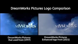 DreamWorks Pictures Logo Comparison 1997 and Enhanced 2021 [upl. by Ottavia]