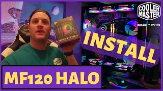 Masterfan MF120 Halo Unboxing and Installation Cooler Master [upl. by Ahsilram]