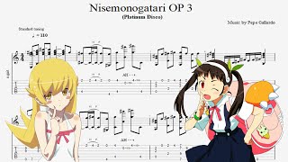 Nisemonogatari Op3 Platinum Disco  Guitar tab [upl. by Arimaj242]