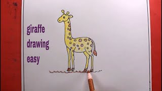 How TO Draw a giraffe easygiraffe drawing easy [upl. by Lamori]