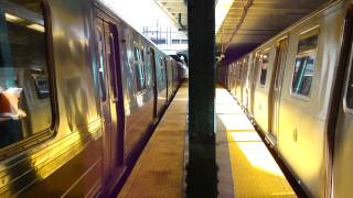 BMT Brighton Line R68A B Train amp R160B Alstom Q Train at Newkirk Plaza [upl. by Oswald]