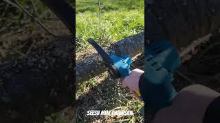 SeeSii Mini Chainsaw Works Flawlessly [upl. by Goodrow]